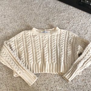 Cream crop sweater